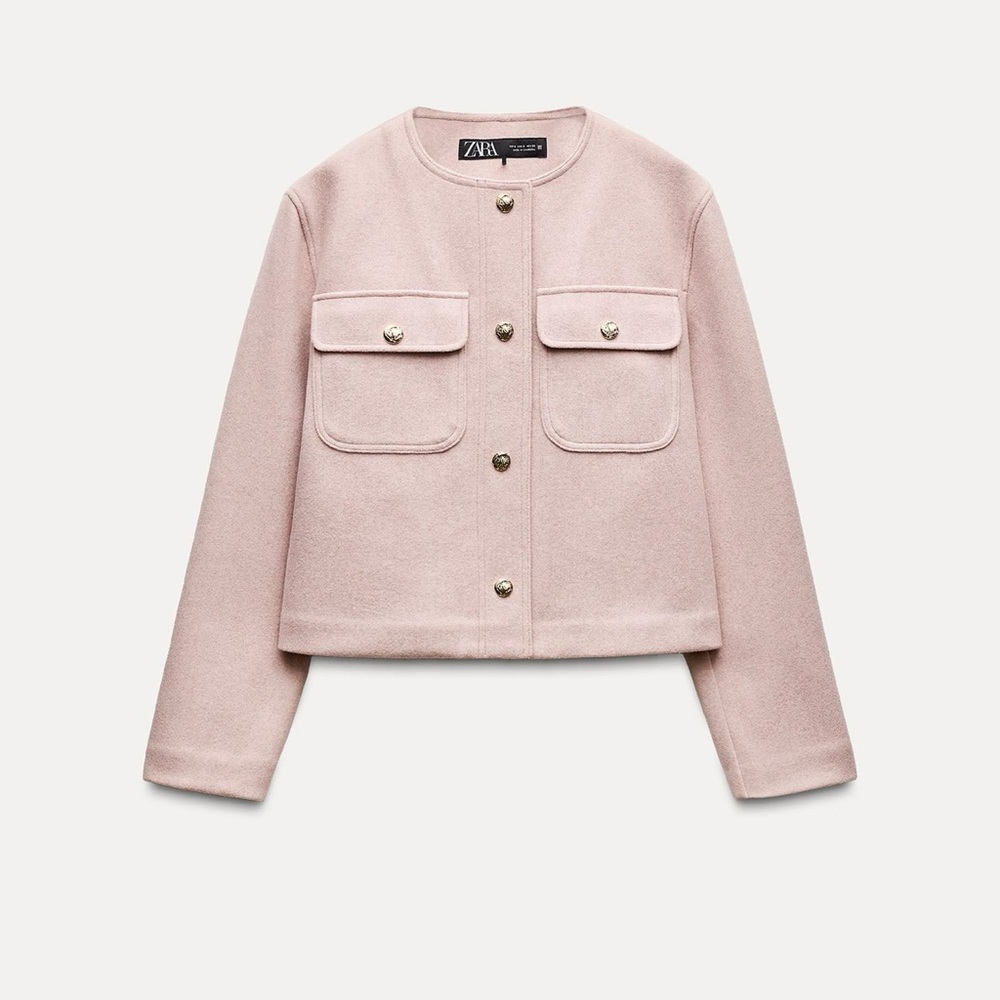 COPY - Zara round neck, long sleeveeve jacket. Size S